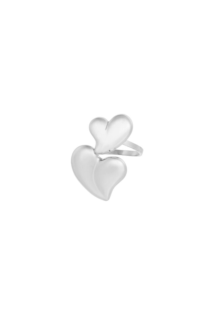 Double Love Ring Silver