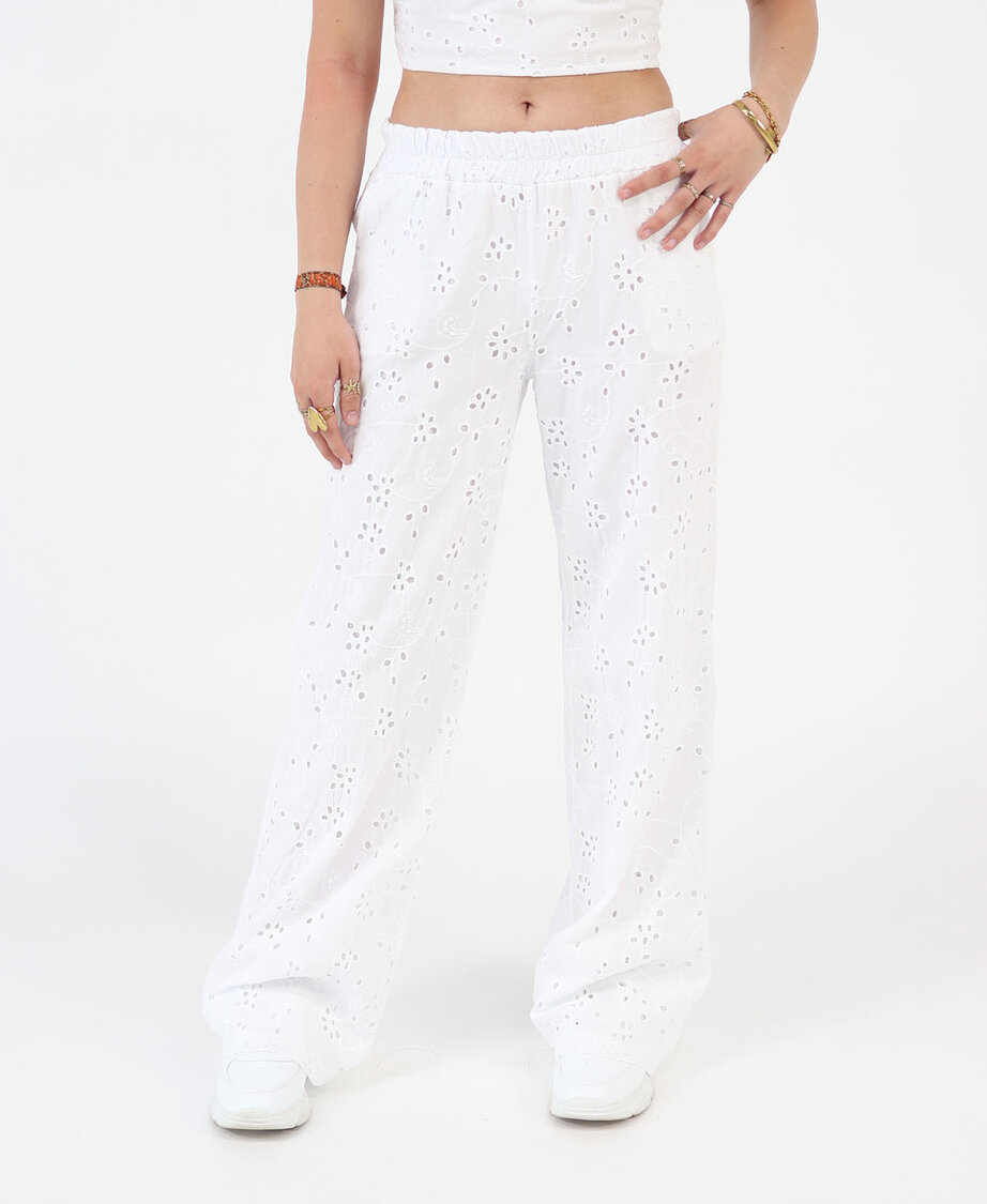 Broderie Pants White (REGULAR)