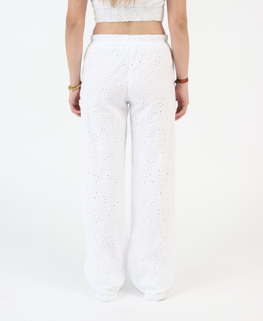 Broderie Pants White (REGULAR)