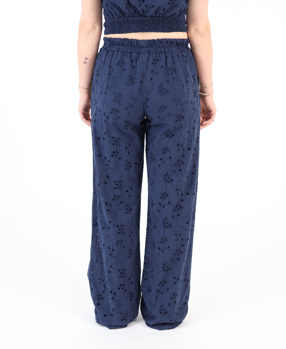 Broderie Pants Navy Blue (REGULAR)