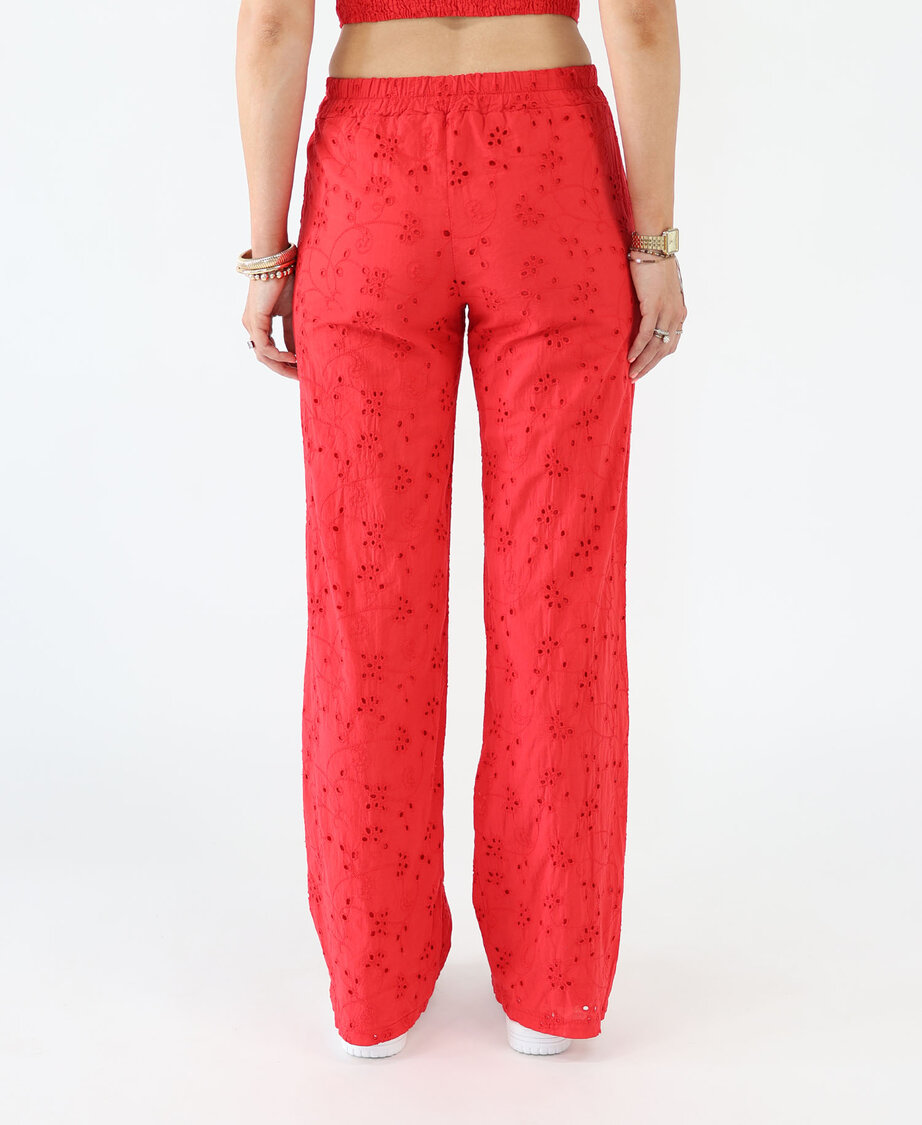 Broderie Pants Red (TALL)