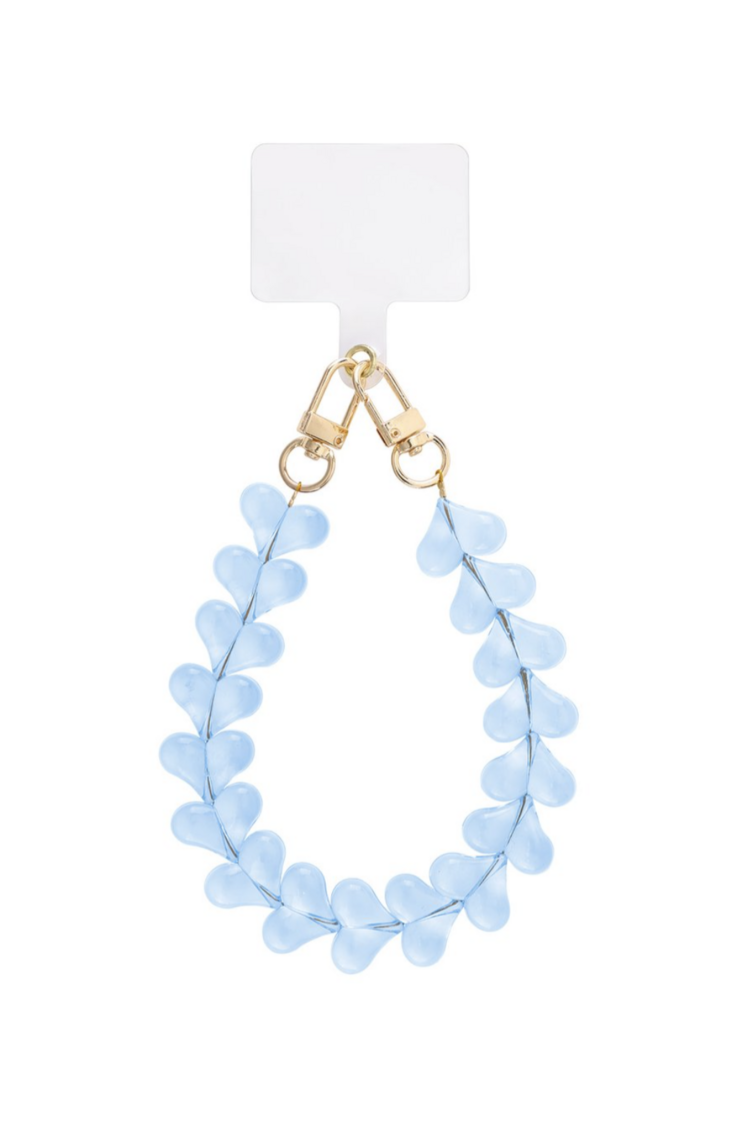 Hearts All Over Blauw Telefoonkoord