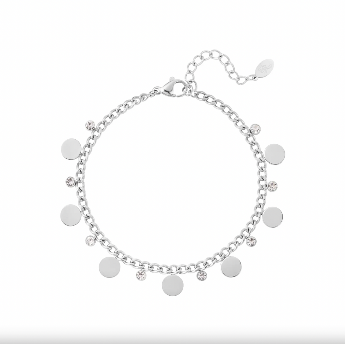 Double Circle Armband Zilver
