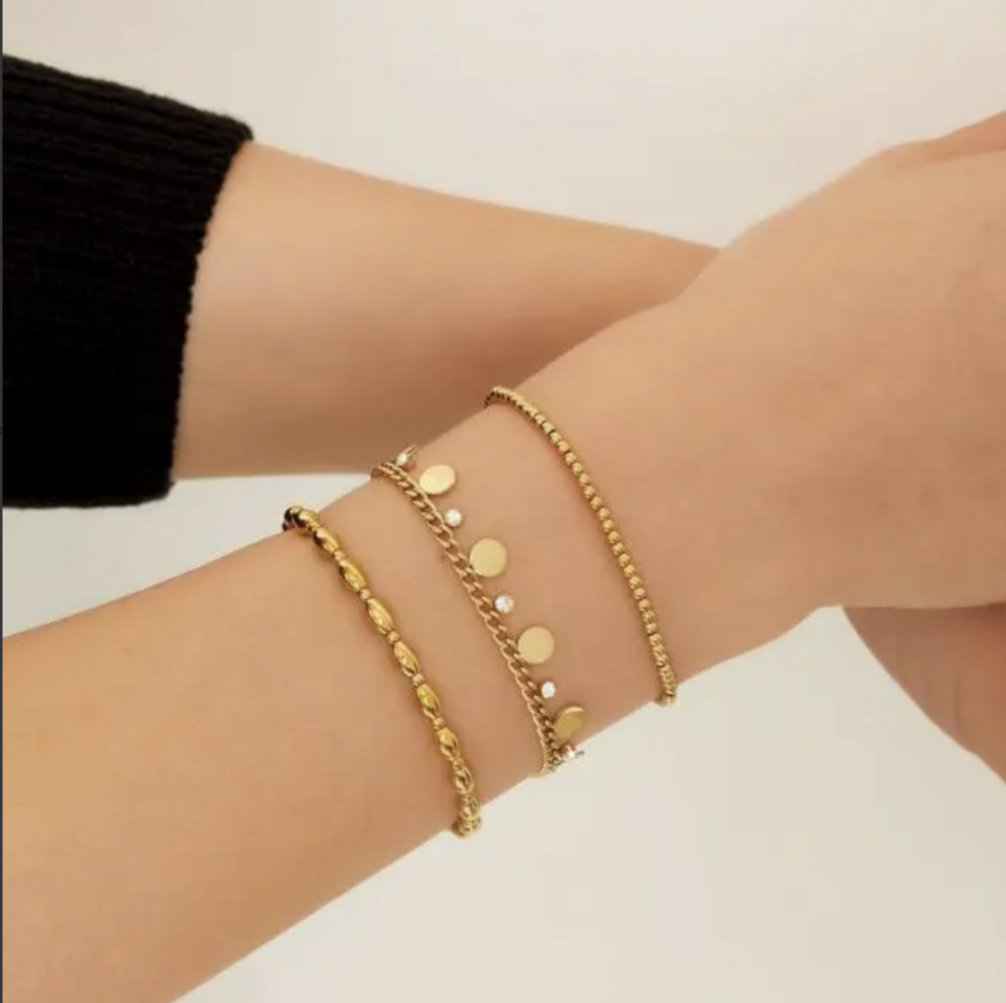 Double Circle Armband Zilver