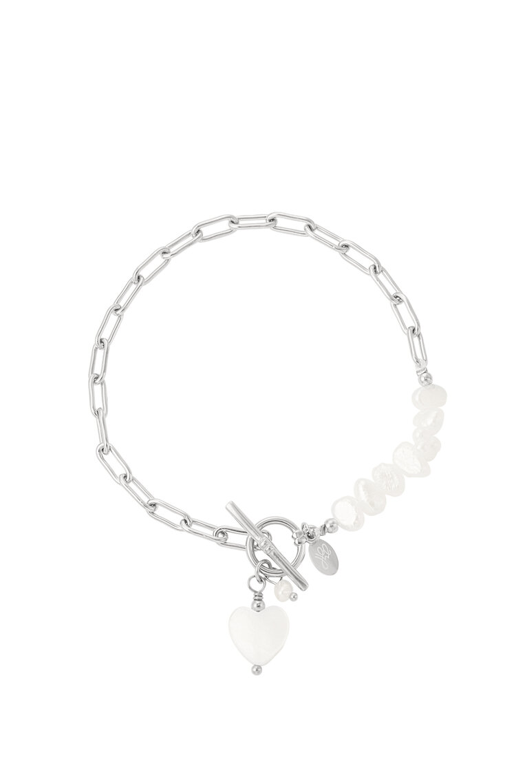 Pearl Shells Armband Zilver