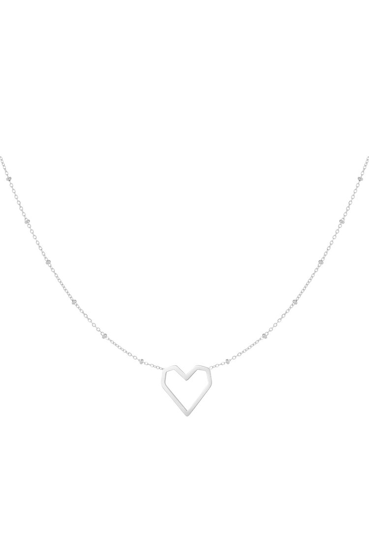 Big Heart Ketting Zilver