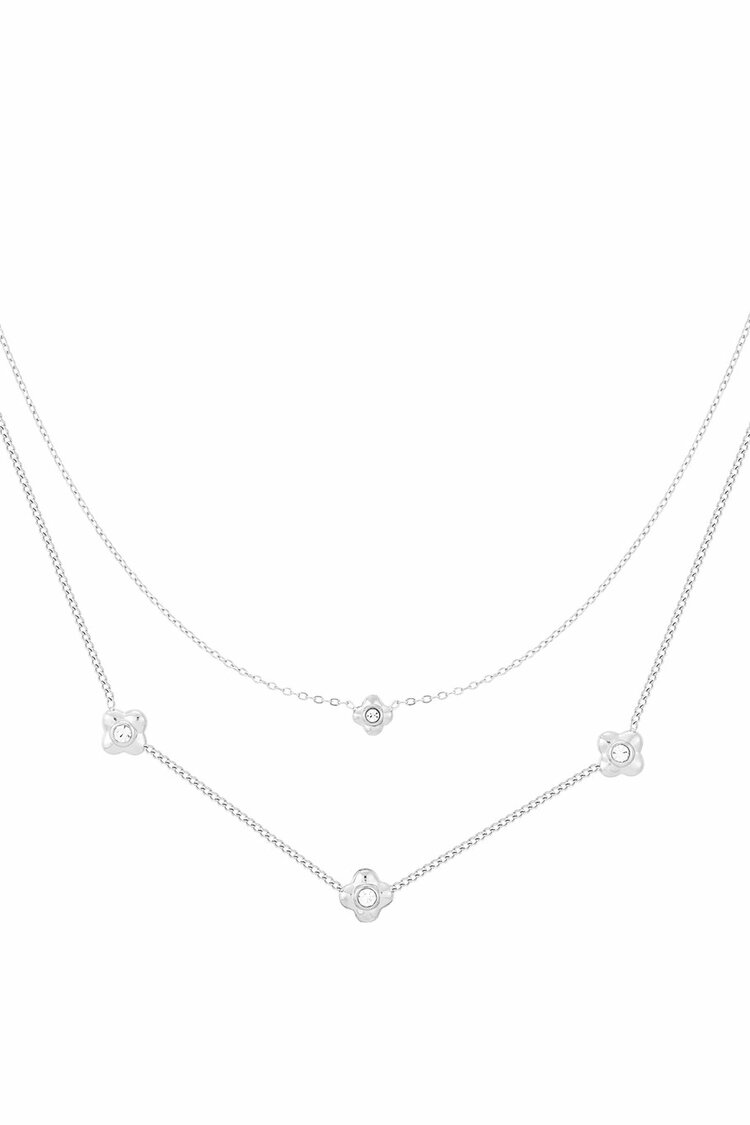 Flowery Ketting Zilver