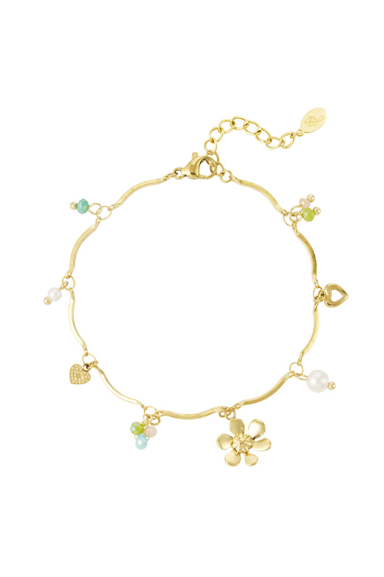 Summer Flower Armband Goud