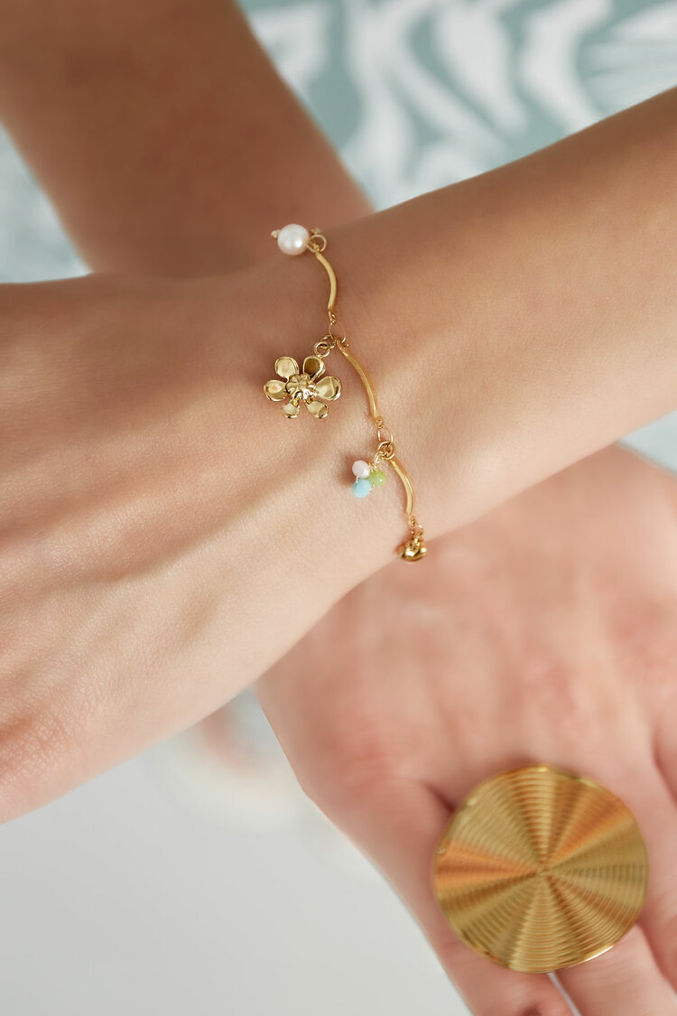 Summer Flower Armband Goud