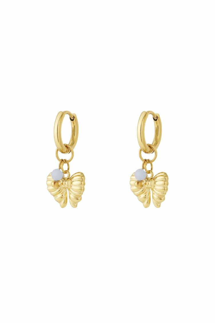 Bow Oorbellen Babyblue