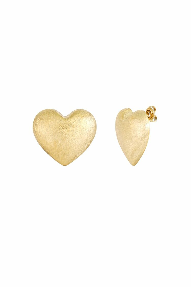 Statement Heart Oorbellen Goud