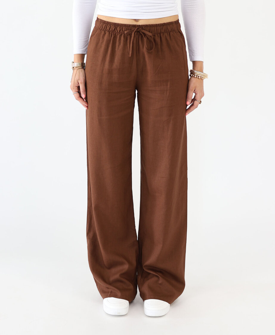 Linnen Pants Choco (TALL)
