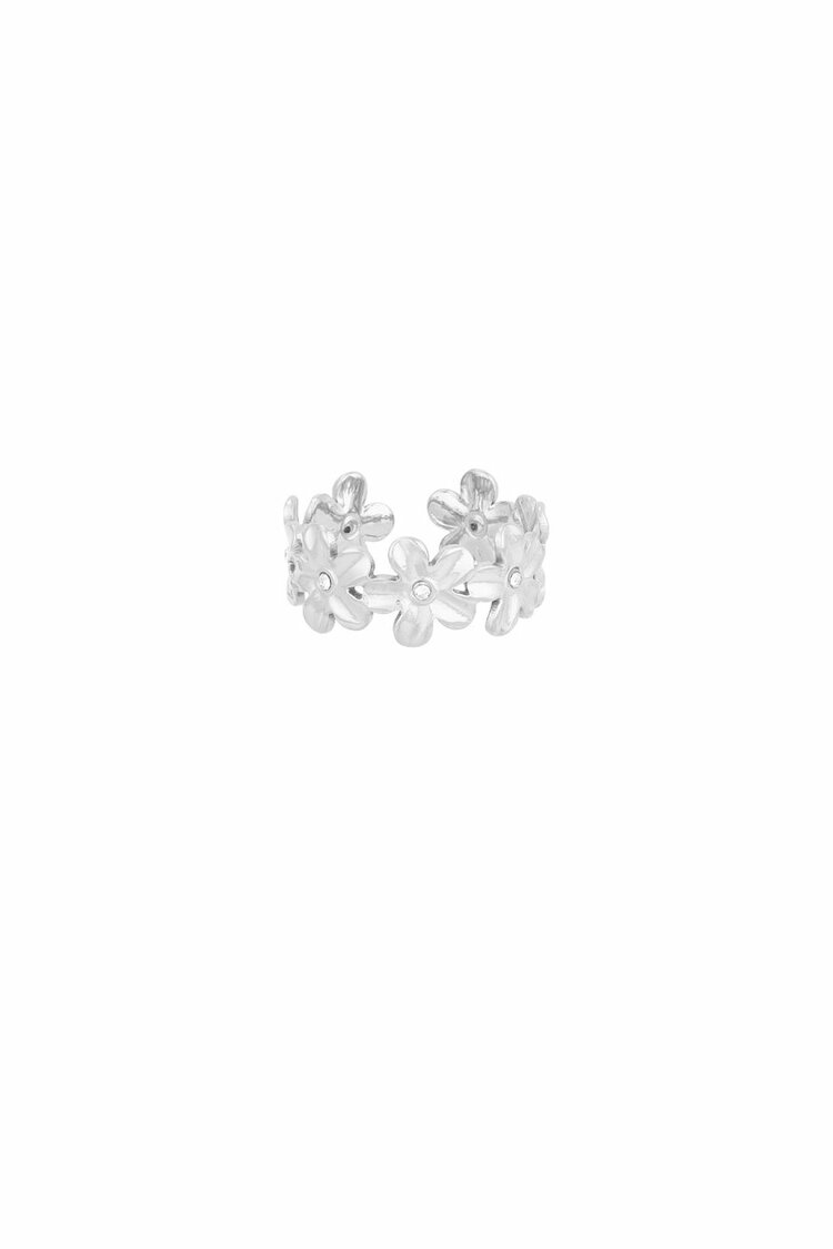 Infinite Flower Ring Zilver