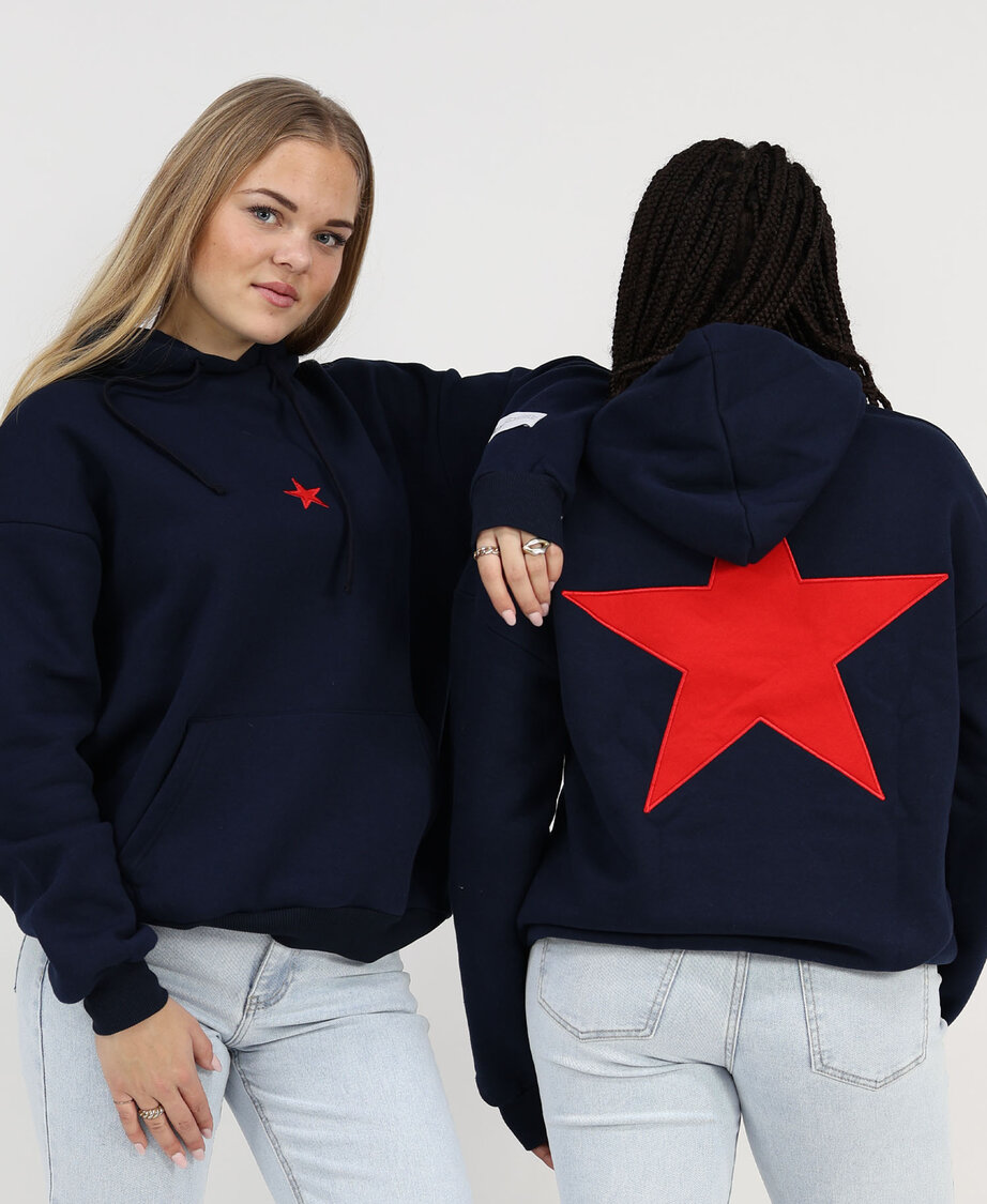 Star Hoodie Navy Blue