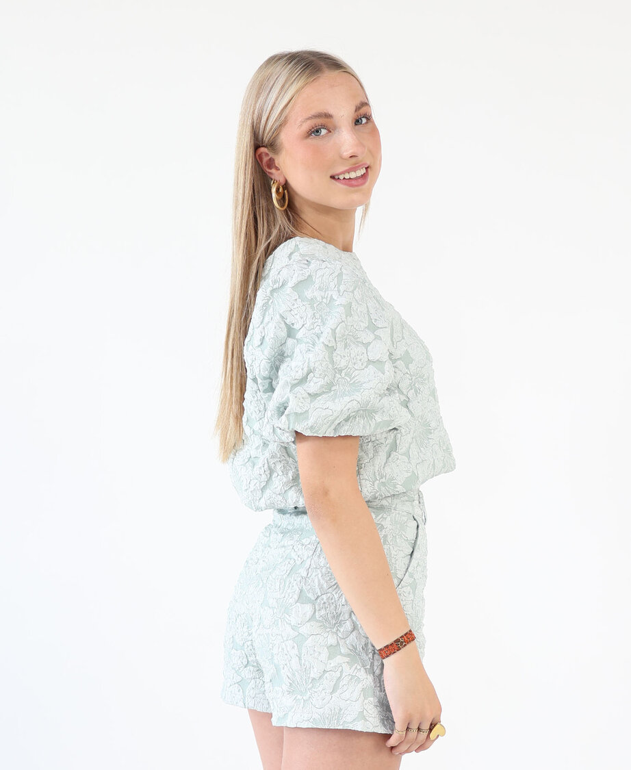 Jacquard Top Mint