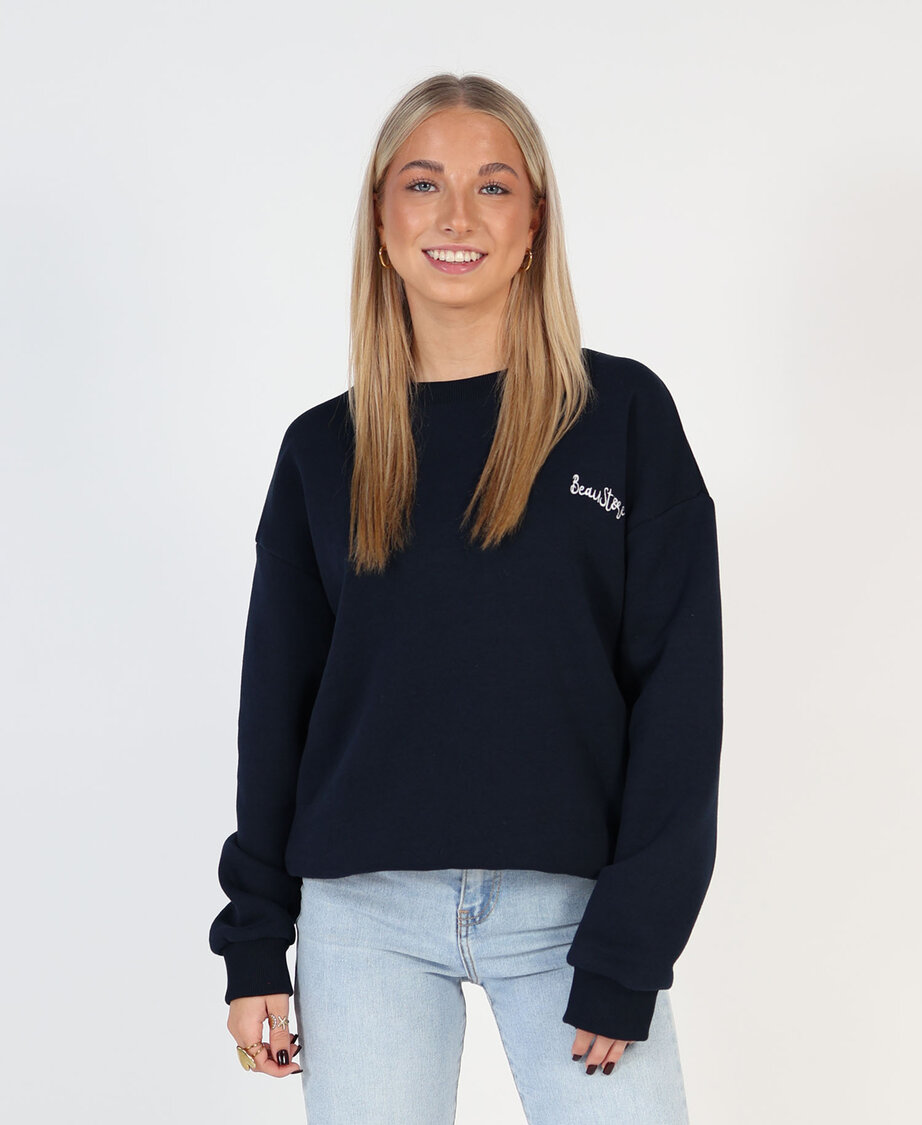 Lace Sweat Navy Blue