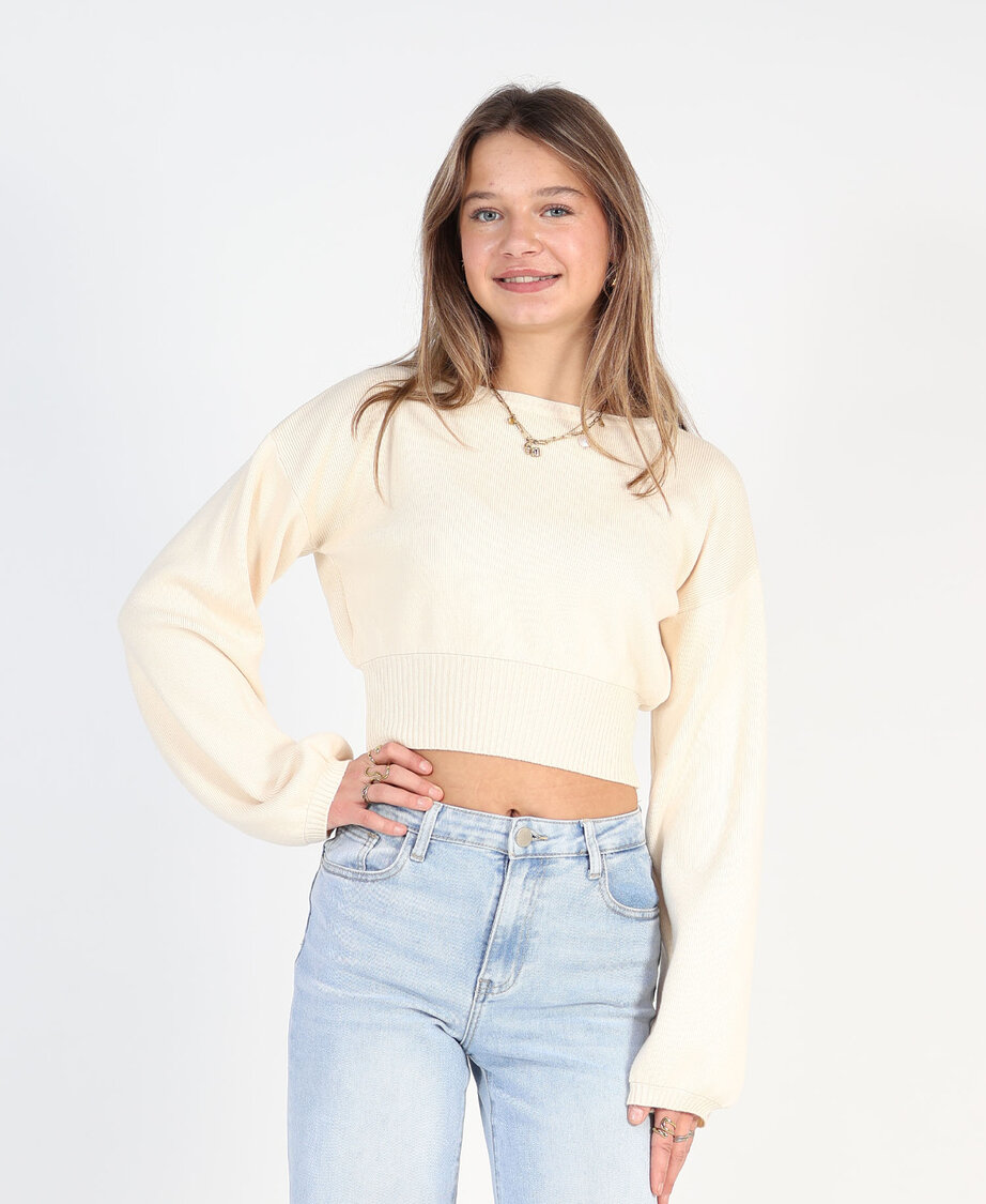 Shaped Knit Cr&egrave;me