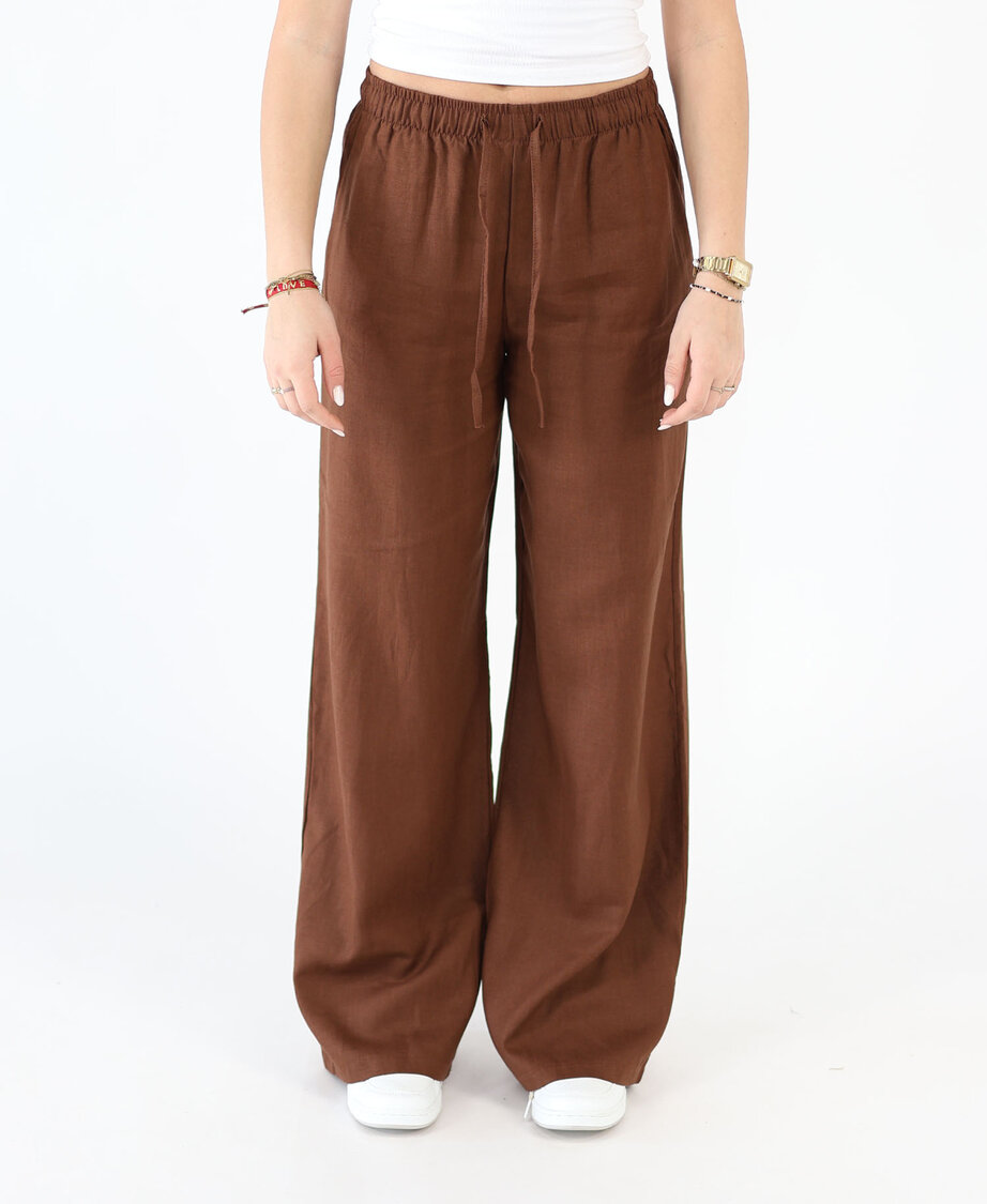 Linnen Pants Choco (REGULAR)