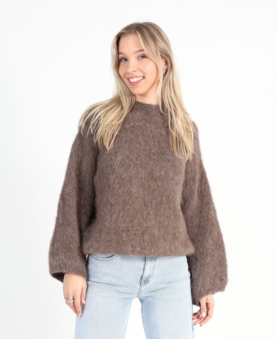 Mohair Knit Taupe