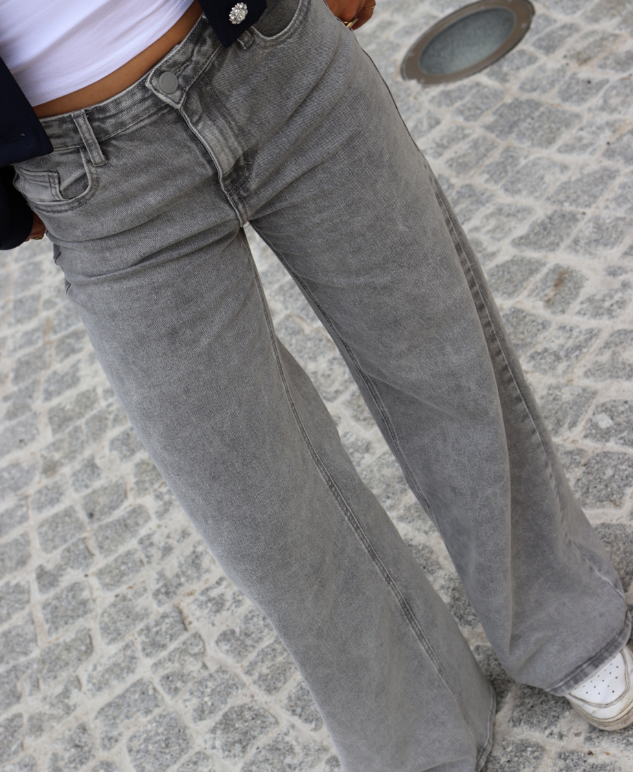 Ultra Wide Leg Jeans 3297-3 Lightgrey (REGULAR) 