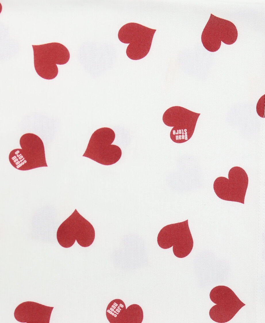 All over Hearts Neckwarmer White