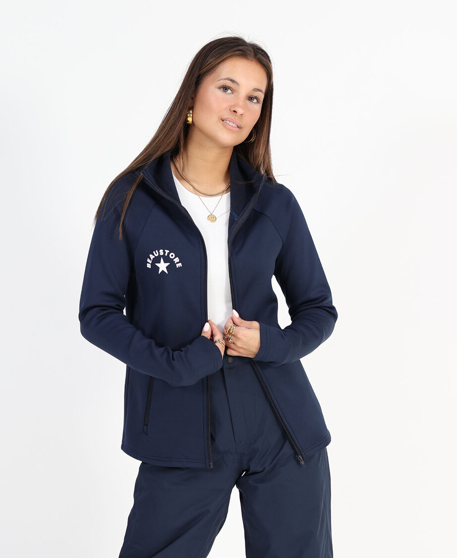 BeauStore Zip Hood Navy Blue