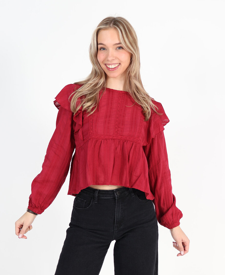 Monaco Blouse Burgundy