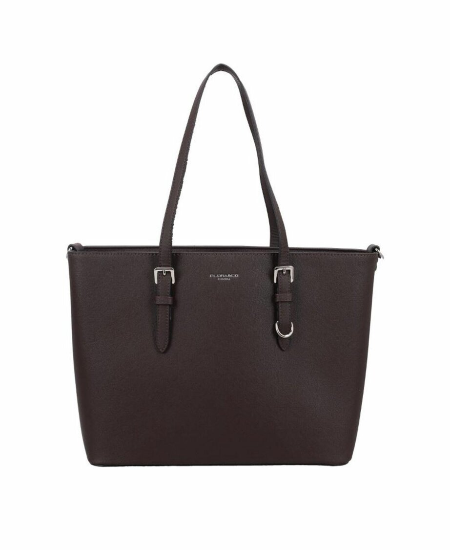 Flora en Co Saffiano Bag Choco 
