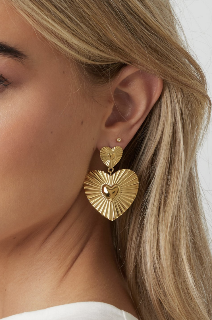 Sun-Kissed Love Oorbellen Goud