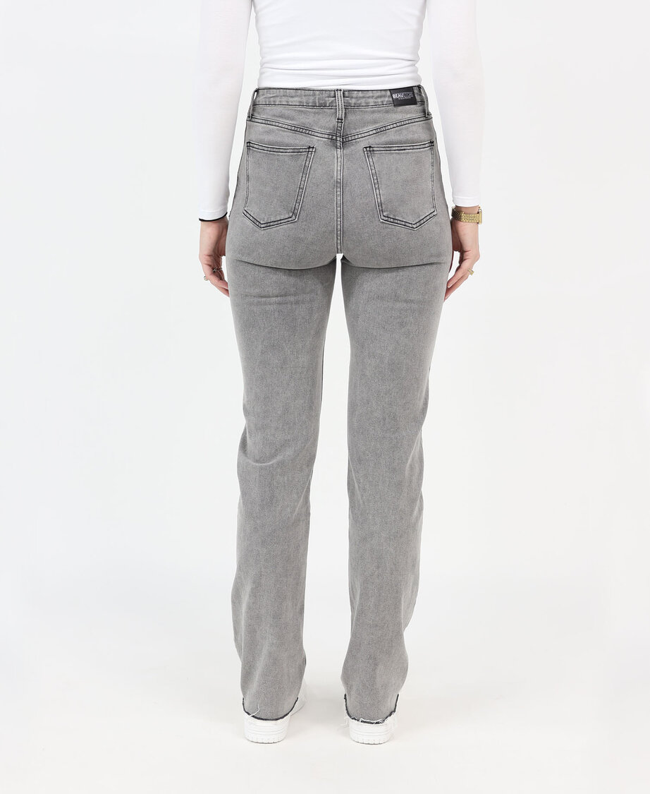 High Waist Straight Leg Jeans 2378 Grey (TALL) 