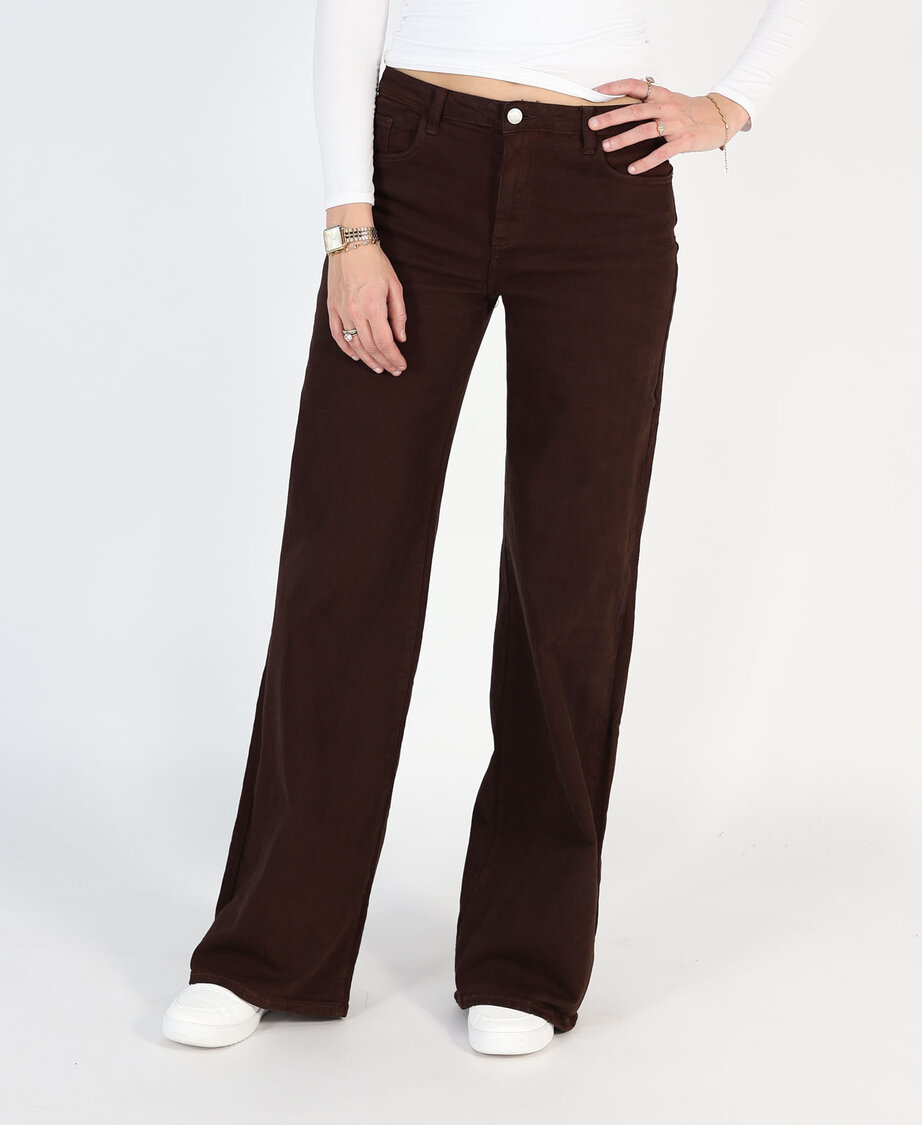Ultra Wide Leg Jeans 3297-6 Choco (TALL)