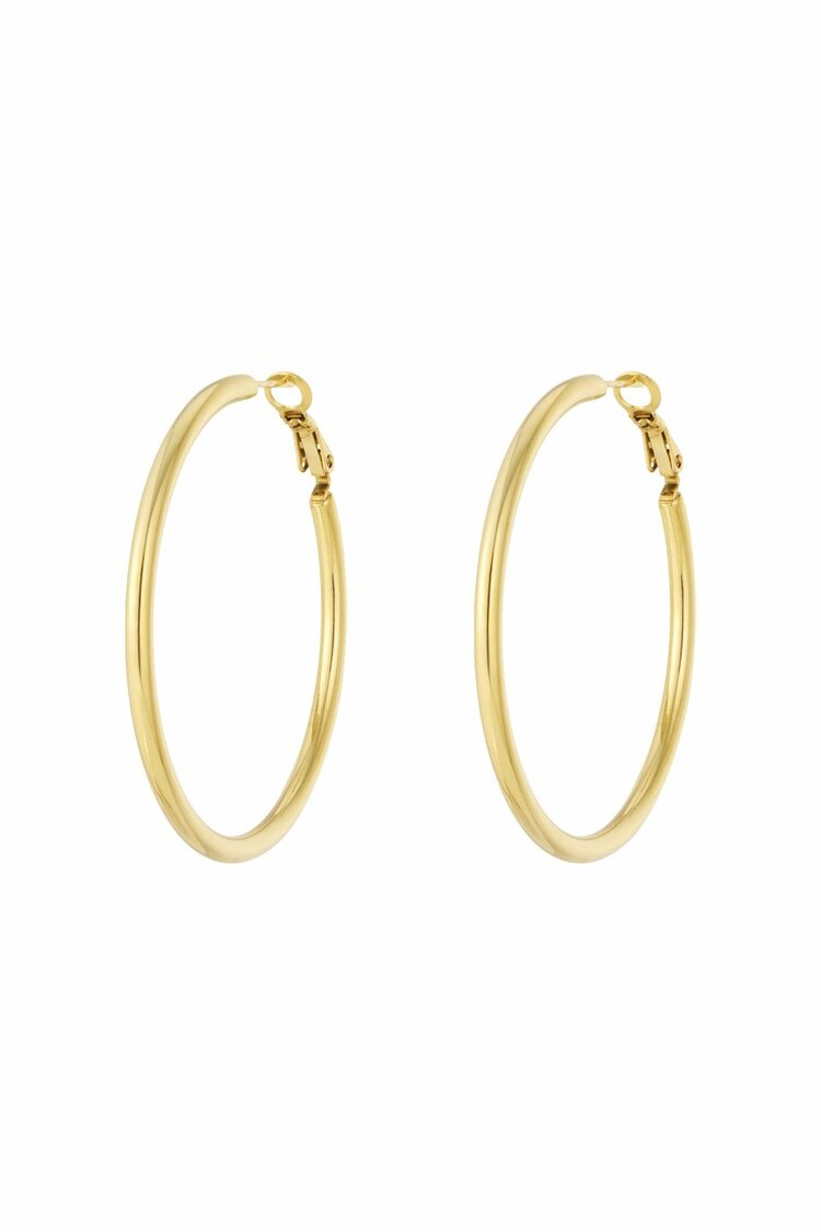 Basic Hoop Oorbellen Goud
