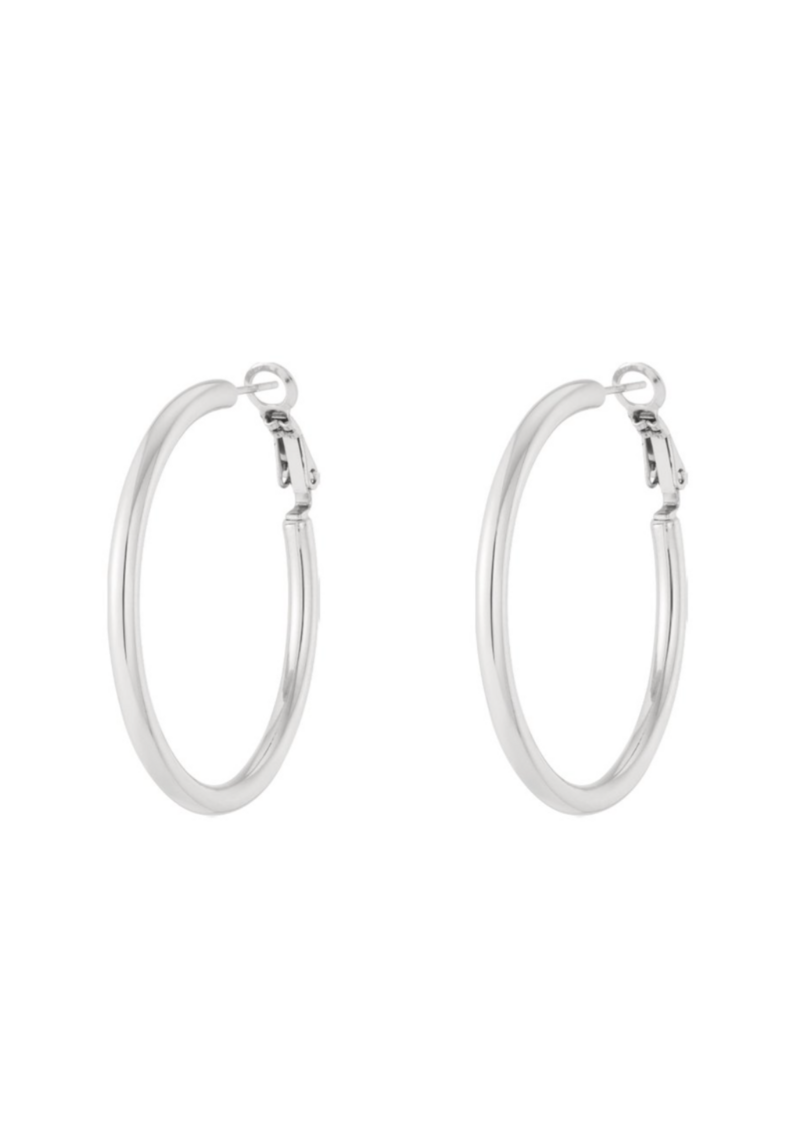 Big Basic Hoop Oorbellen Zilver