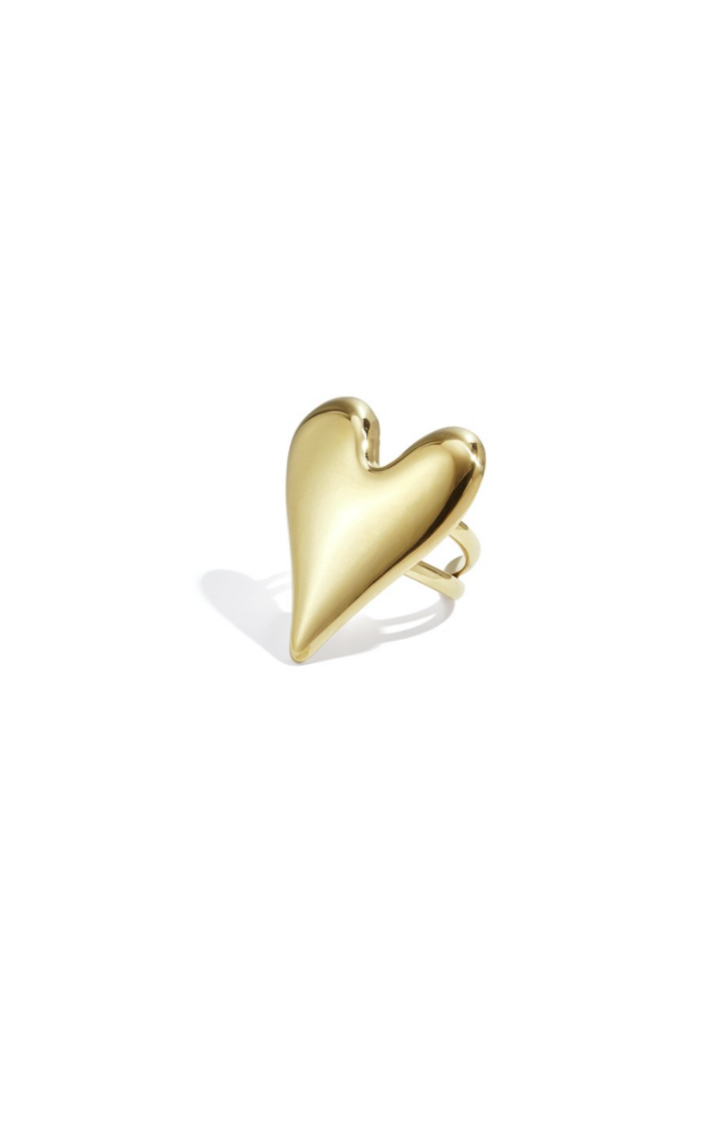 Statement Heart Ring Goud