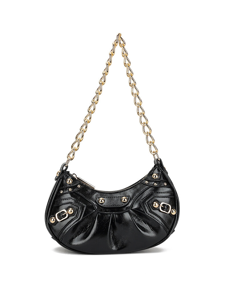 Studs Details Tas Zwart