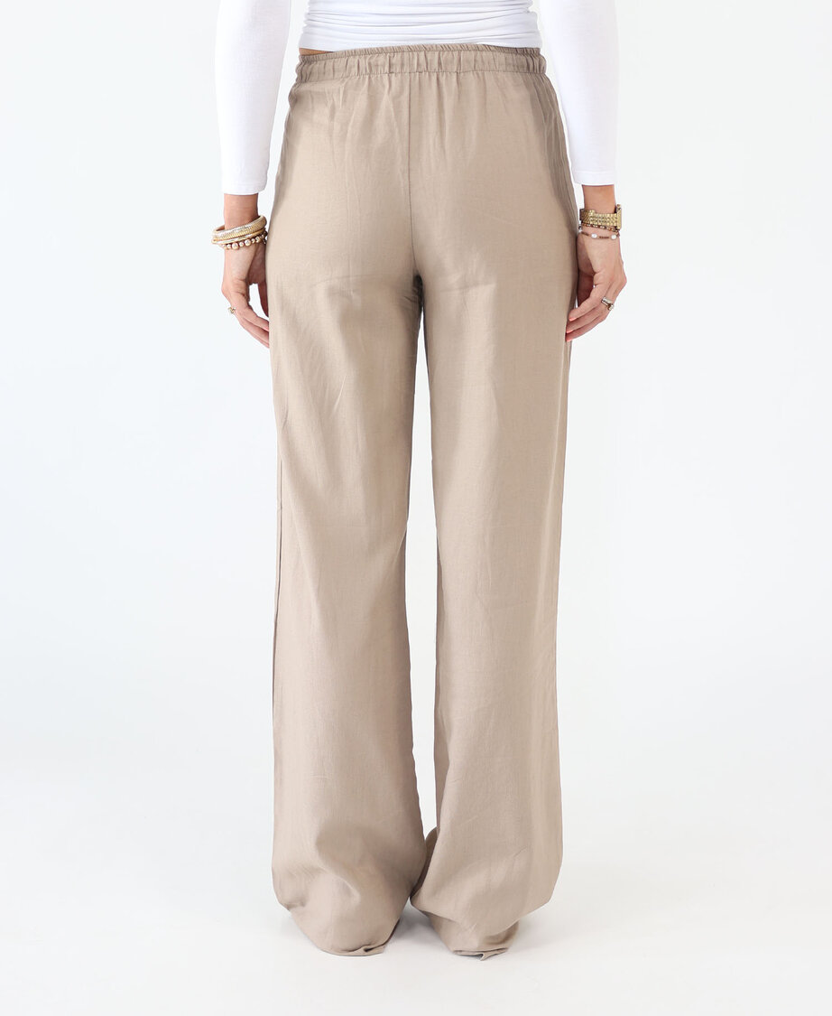 Linnen Pants Taupe (TALL)