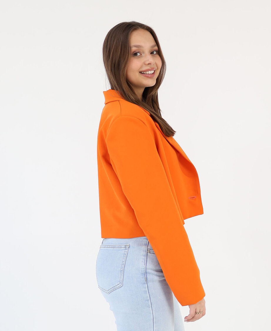 Sanne Cropped Blazer Orange 