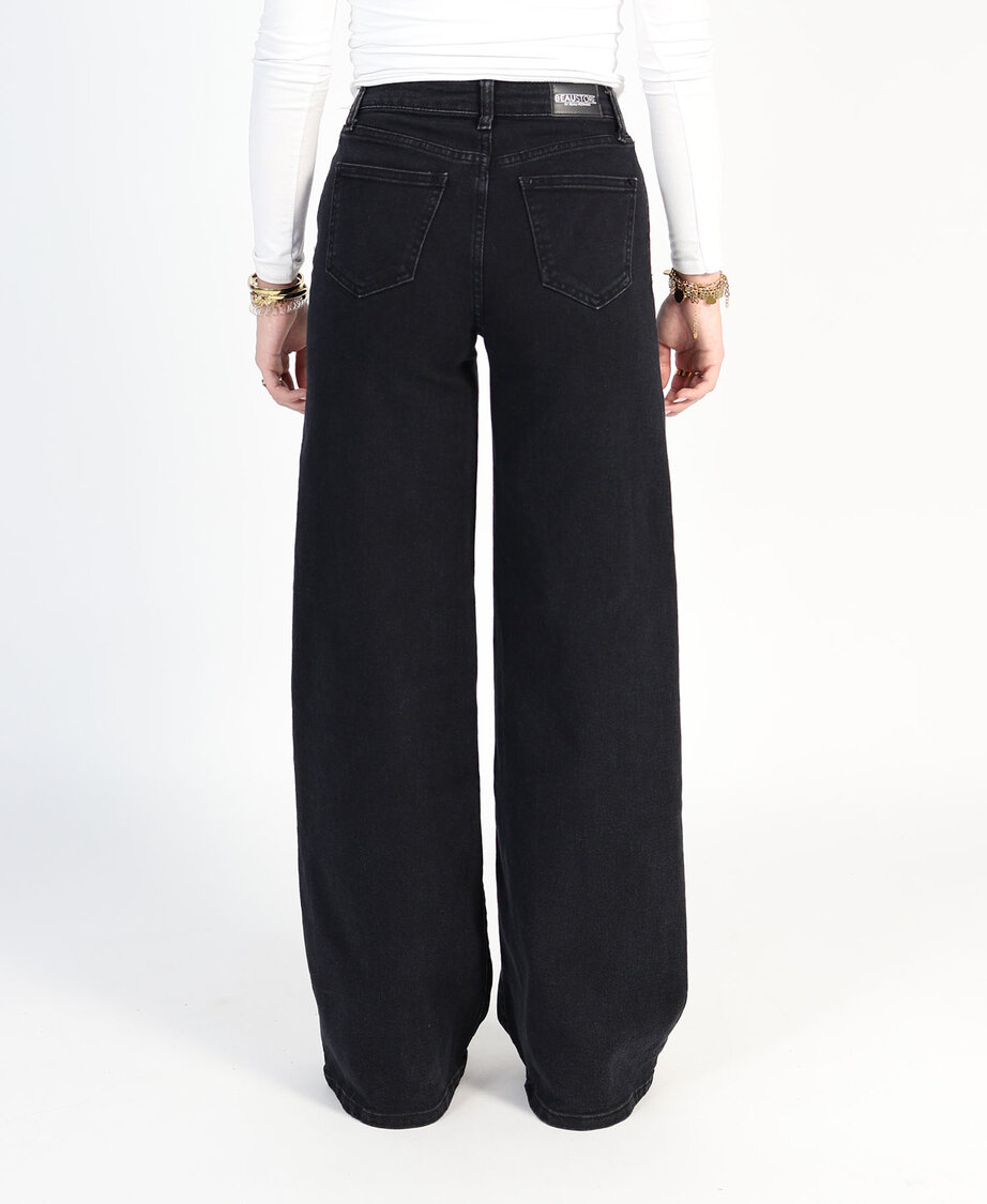 Ultra Wide Leg Jeans 3297-10 Black (TALL)