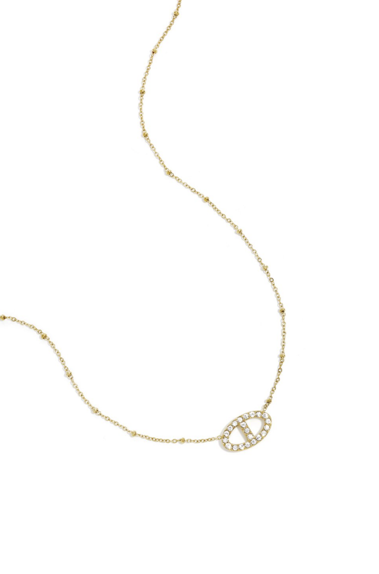 Midnight Oval Ketting Goud