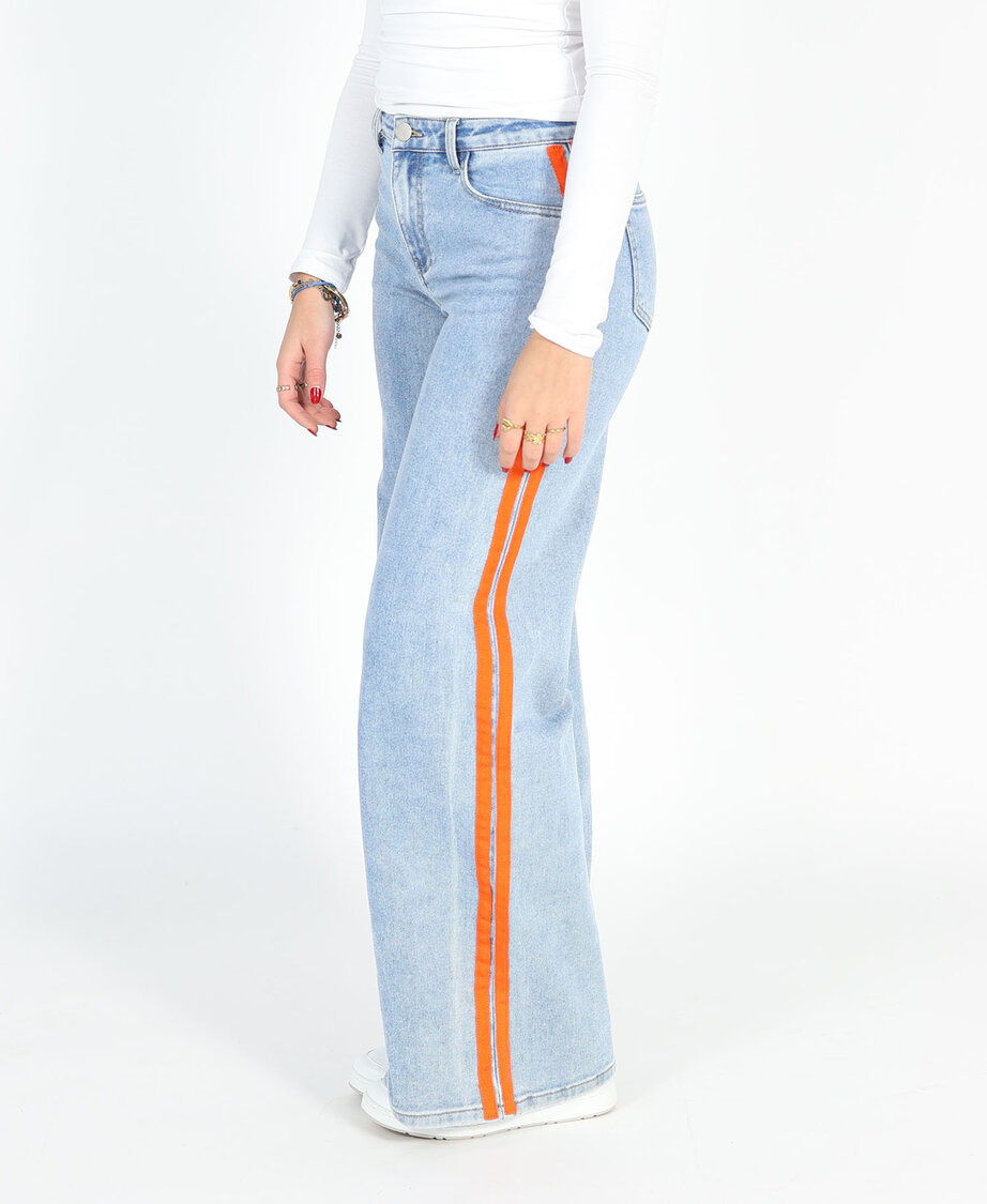 WK Orange Ultra Wide Leg Jeans 3632-1 (REGULAR)