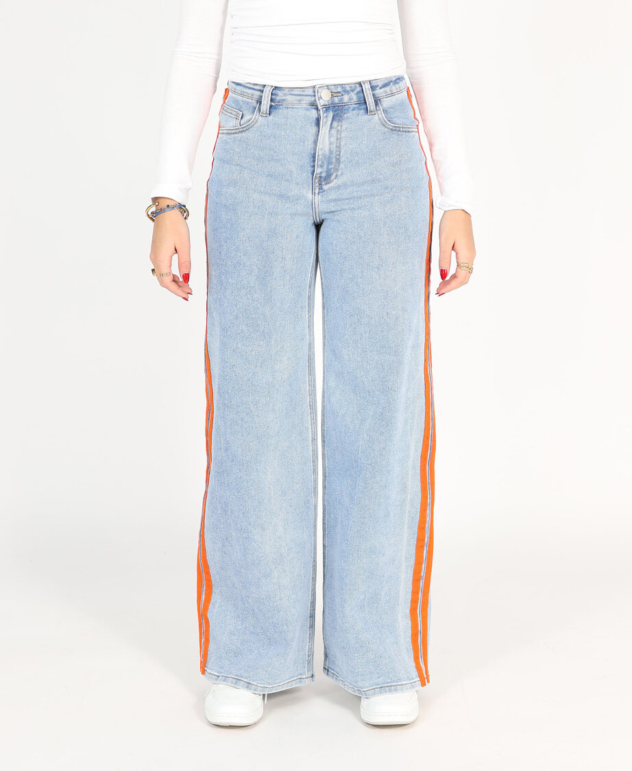 WK Orange Ultra Wide Leg Jeans 3632-1 (REGULAR)