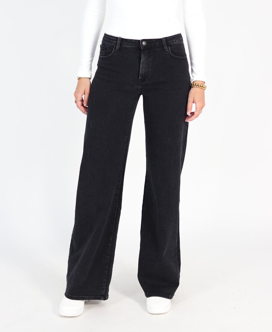 Ultra Wide Leg Jeans 3297-10 Black (TALL)