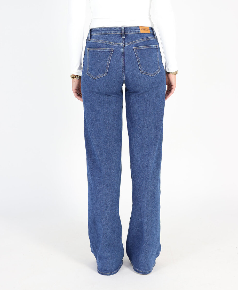 Ultra Wide Leg Jeans 3297-8 Dark Blue (TALL)