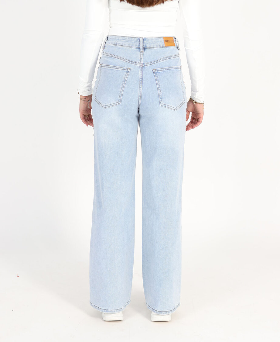 Studs Ultra Wide Leg Jeans 9118-5 (REGULAR)