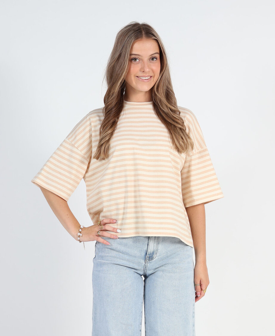 Oversized Tee Beige/Cr&egrave;me