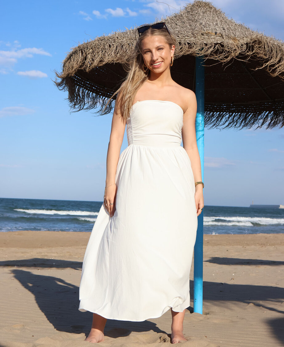 Bandeau Dress White