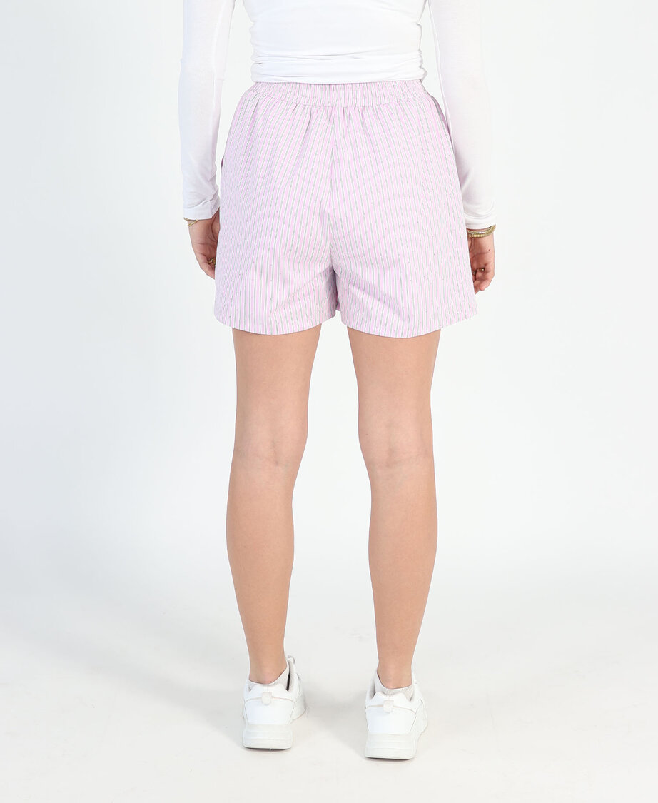Striped Strass Short Pink
