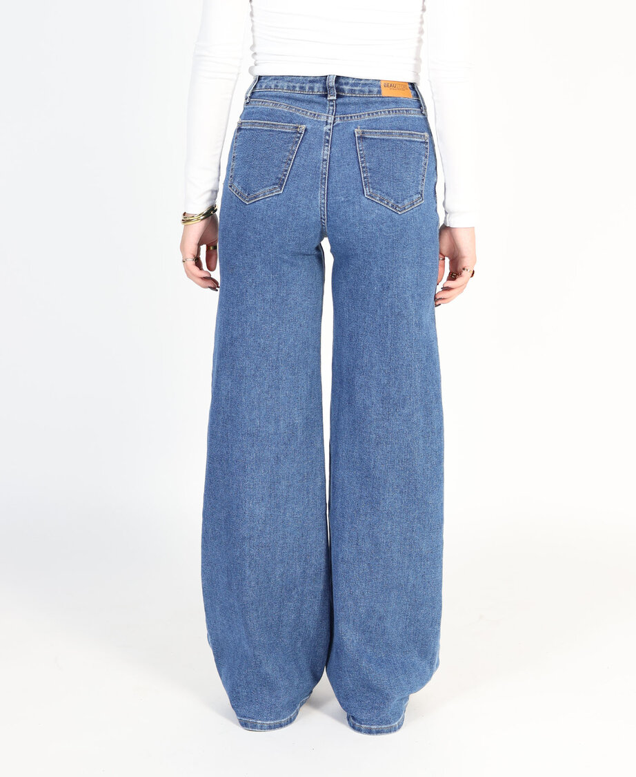 Ultra Wide Leg Jeans 3297-7 Dark Blue (REGULAR) 