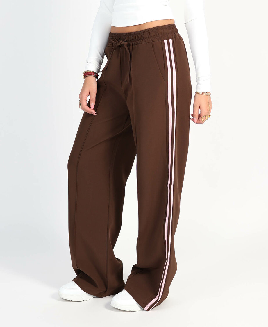 Striped Trackpants Choco/ Pink (REGULAR)