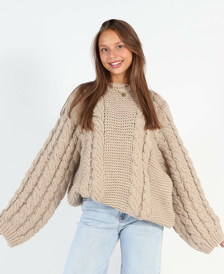 Cable Knit Taupe